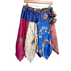 Silly Yeti Y2K Boho Fairy Whimsical Skirt Midi Hippie Nepal Funky Indian Color